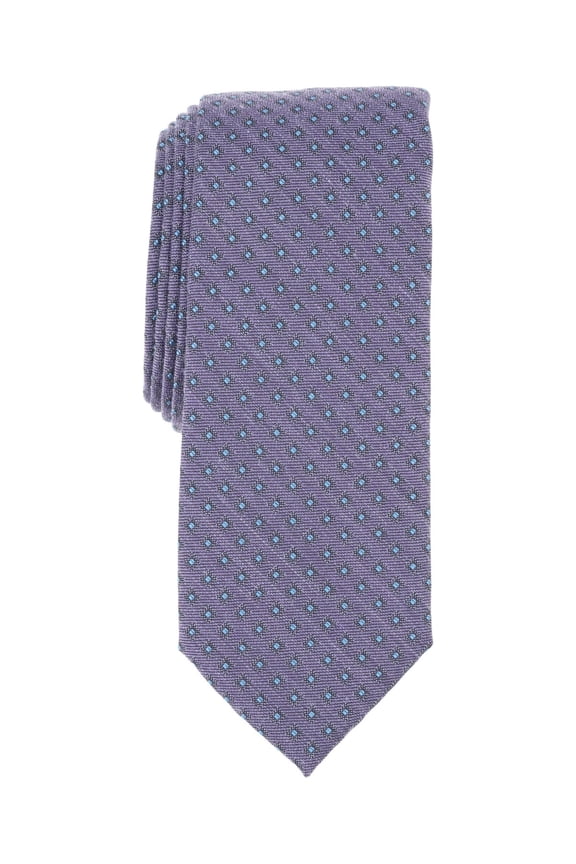 Mens Natron Geo-Pattern Neck Tie Purple
