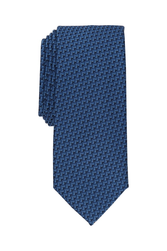 Mens Necktie Scott Slim Mini Neat Tie Indigo