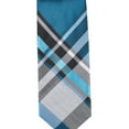 thumbnail image 1 of Alfani Mens Park Plaid Self-tied Necktie, Blue, One Size, 1 of 1