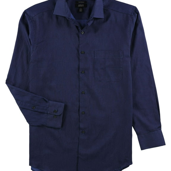 Alfani Mens Performance Button Up Dress Shirt blue 14-14.5