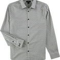 thumbnail image 1 of Alfani Mens Plaid-Print Button Up Shirt, White, Small, 1 of 2