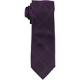 thumbnail image 1 of Alfani Mens Plaid Slim Self-tied Necktie, Purple, One Size, 1 of 1