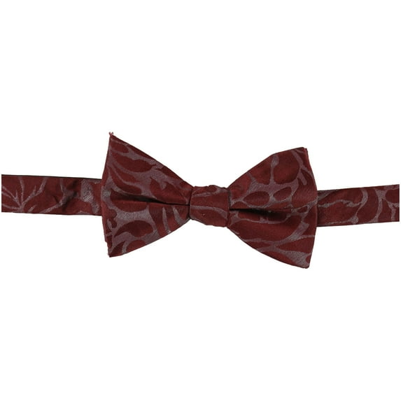 Alfani Mens Pre-Tie Metallic Self-tied Bow Tie, Red, One Size