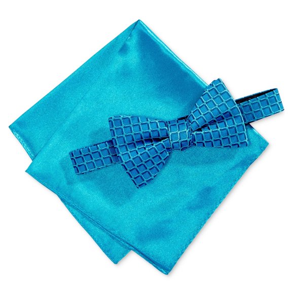Alfani Mens Pre Tied Neck Tie Set, Blue, One Size