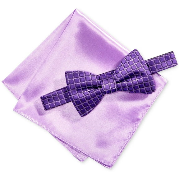 Alfani Mens Pre Tied Neck Tie Set, Purple, One Size