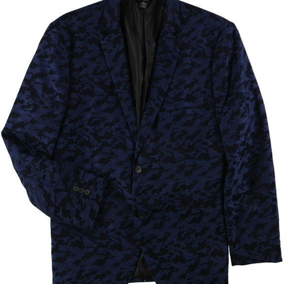 Alfani Mens Printed Sport Coat, Blue, Large