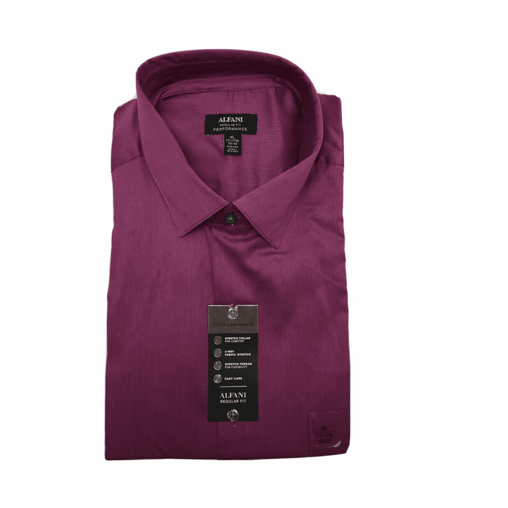 slim fit dress slacks Alfatech by Alfani Mens Regular Fit Dress Shirts, Size Large – Vanessa Jane main image 1