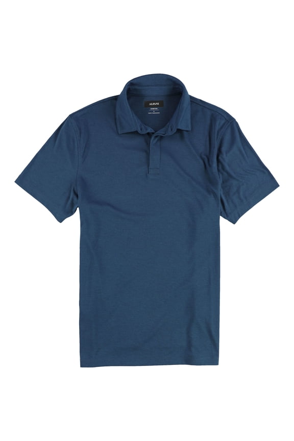 Mens Alfatech Stretch Solid Polo Shirt, Blue, Small