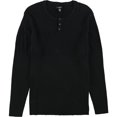 thumbnail image 1 of Alfani Mens Ribbed Blocked Henley Sweater, Black, Large, 1 of 1