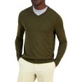 thumbnail image 1 of Alfani Mens Ribbed Trim  Extra Fine Merino Wool V-Neck Sweater, 1 of 1