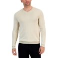 thumbnail image 1 of Alfani Mens Ribbed Trim  Extra Fine Merino Wool V-Neck Sweater, 1 of 2