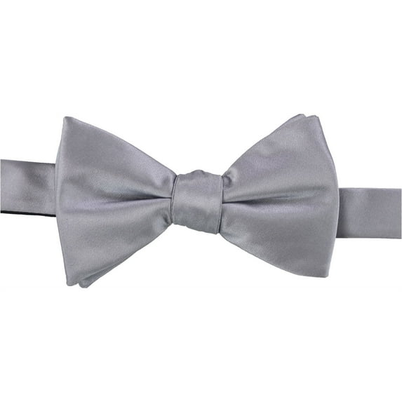 Alfani Mens Satin Pre-tied Bow Tie, Grey, One Size