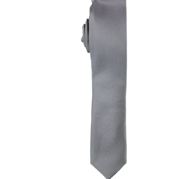 Alfani Mens Satin Self-tied Necktie, Grey, One Size