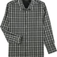 thumbnail image 1 of Alfani Mens Slim Fit Checked Button Up Shirt, White, Big & Tall, Big 2X, 1 of 2