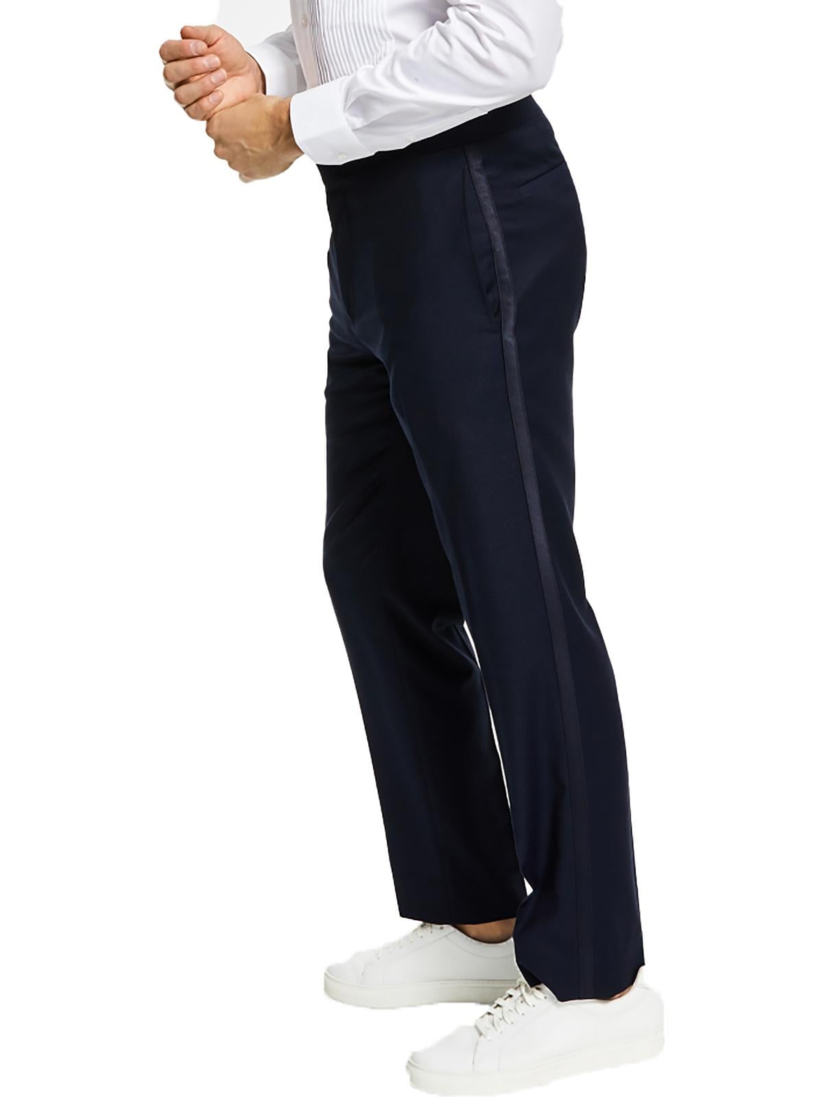 green emerald velvet dress Alfani Mens Slim fit Tuxedo Dress Pants 29 / 30 Blue  Bristol Apparel Co