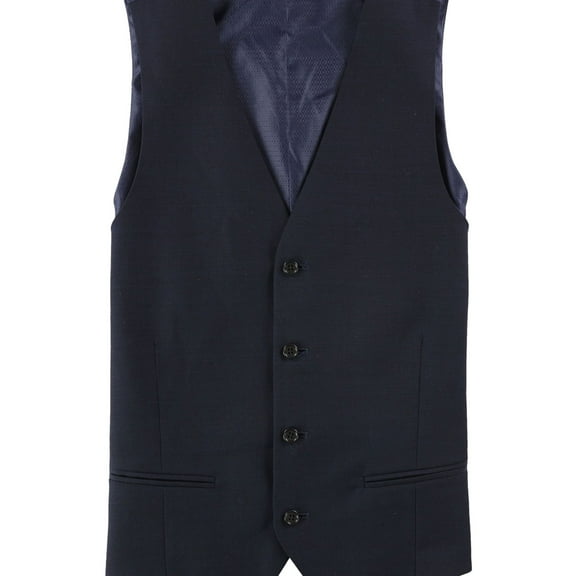 Alfani Mens Slim Fit Four Button Vest, Blue, 38 Regular