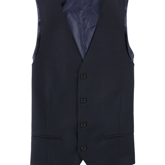Alfani Mens Slim Fit Four Button Vest, Blue, 38 Regular