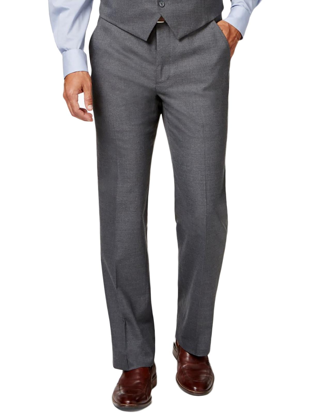 Alfani Mens Slim Fit Sharkskin Dress Pants Gray 34/32 - Walmart.com
