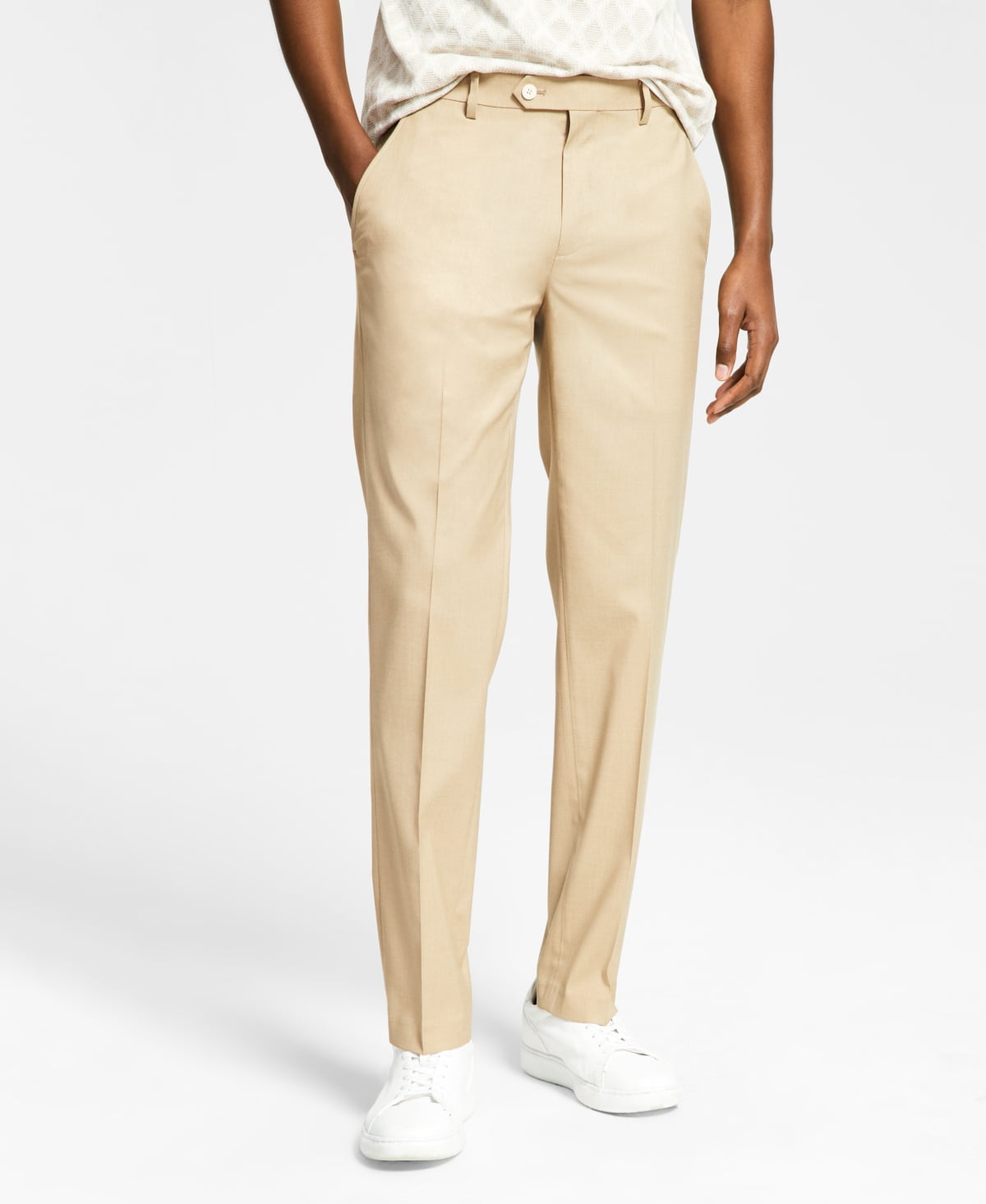 Men's Slim-Fit Stretch Solid Suit Pants Caramel 34x30 - Walmart.com