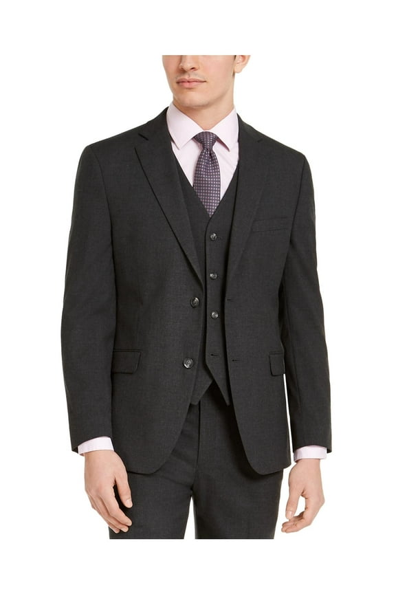 Tallia Alfani Men's Charcoal Slim-Fit Suit Jacket 40R