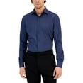 thumbnail image 1 of Alfani Mens Slim Heathered Slub Button-Down Shirt, 1 of 2