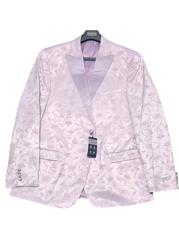 Mens Slim fit Dinner Jacket Blazer 42 L Pink Floral