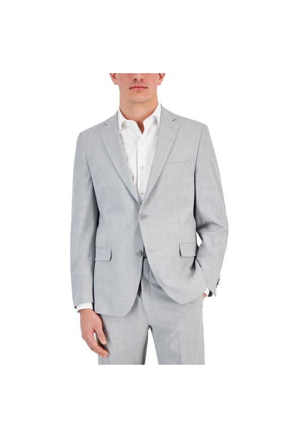 Mens Plaid Two Button Blazer Jacket, Multicoloured, 42 Regular