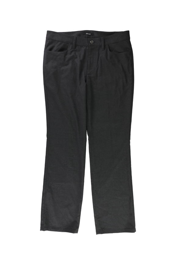 Mens Soft Stretch Casual Trouser Pants, Black, 32W x 32L