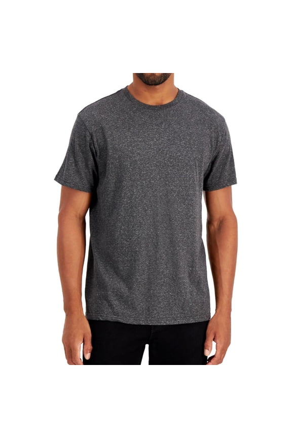 Mens Solid Basic T-Shirt, Black, Small