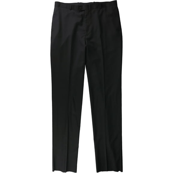 Alfani Mens Solid Black Dress Pants Slacks, Black, 38W x UnfinishedL