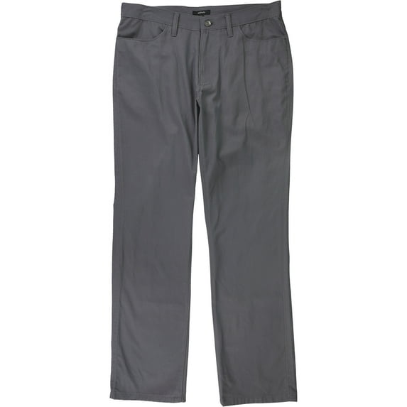 Alfani Mens Solid Casual Chino Pants, Grey, 32W x 29L