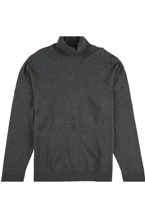 Mens Solid Pullover Sweater, Grey, Medium