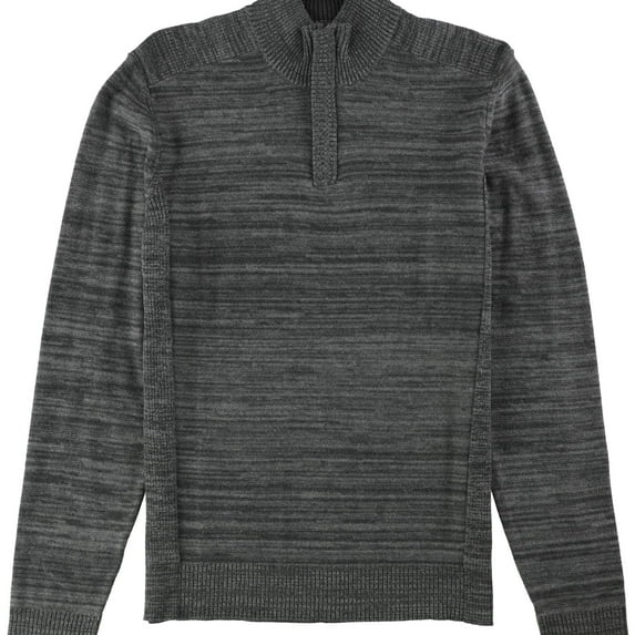 Alfani Mens Solid Quarter-Zip Pullover Sweater, Black, Small