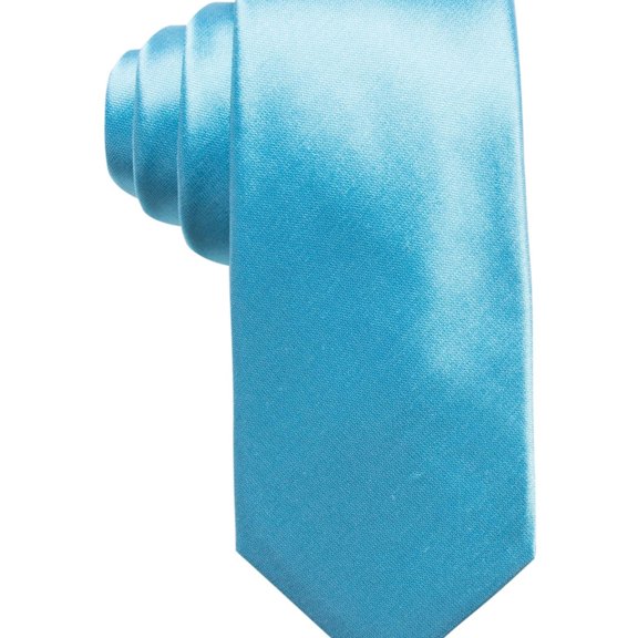 Alfani Mens Solid Silk Self-tied Necktie, Blue, One Size