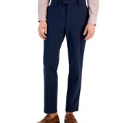 ALFANI Mens Stretch Suit Dress Pants Slacks, Blue, 40W x 31L