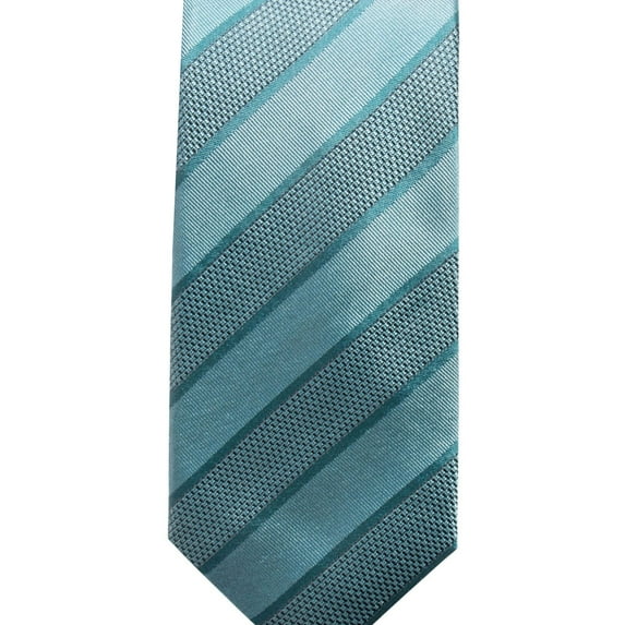 Alfani Mens Stripe Self-tied Necktie, Green, One Size