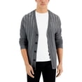 thumbnail image 1 of Alfani Mens Striped Cardigan Casual Grey Heather XL, 1 of 1