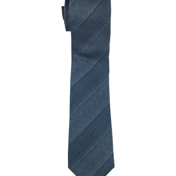 Alfani Mens Striped Silk Self-tied Necktie, Blue, One Size