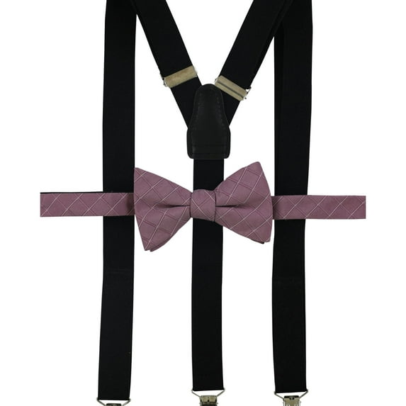 Alfani Mens Suspender Combo Neck Tie Set, Pink, One Size