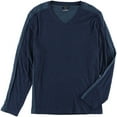 thumbnail image 1 of Alfani Mens Textured LS Basic T-Shirt, Blue, XX-Large, 1 of 1