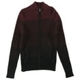 thumbnail image 1 of Alfani Mens Textured Ombre Cardigan Sweater, Red, Large, 1 of 2