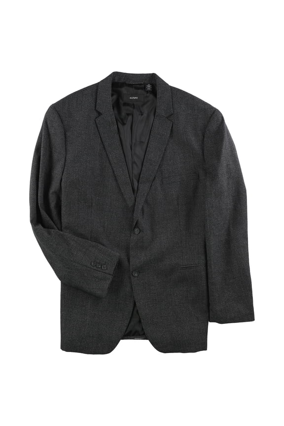 Mens Textured Two Button Blazer Jacket, Grey, Medium (Regular)
