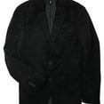 thumbnail image 1 of Alfani Mens Textured Velvet Two Button Blazer Jacket, Black, Small, 1 of 1