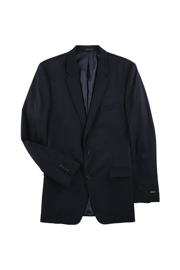 Mens Traveler Two Button Blazer Jacket, Blue, 44 Short