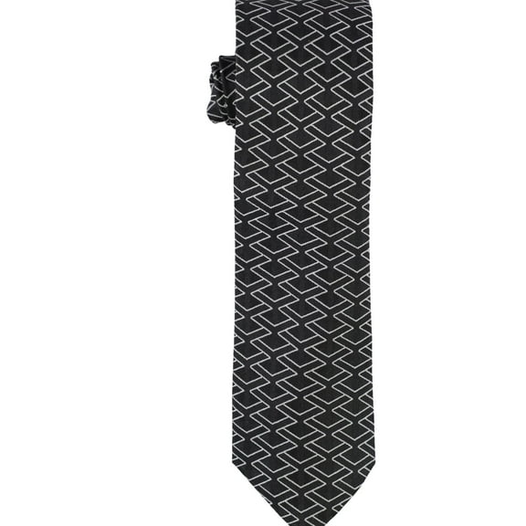 Alfani Mens Trista Triangle Self-tied Necktie, Black, One Size
