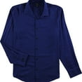 thumbnail image 1 of Alfani Mens Vesper Twill Button Up Shirt, Blue, Small, 1 of 2