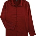 thumbnail image 1 of Alfani Mens Vesper Twill Button Up Shirt, Red, Large, 1 of 2