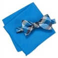 thumbnail image 1 of Alfani Mens Walsh Neat Plaid Neck Tie Set, Blue, Short (under 57 in.), 1 of 2