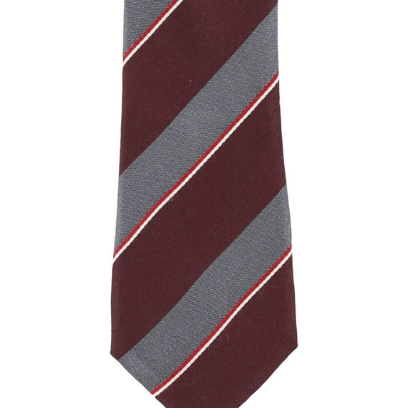 Alfani Mens Warren Stripe Self-tied Necktie, Red, One Size