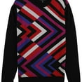 thumbnail image 1 of Alfani Mens Zigzag Pullover Sweater, Black, Large, 1 of 2